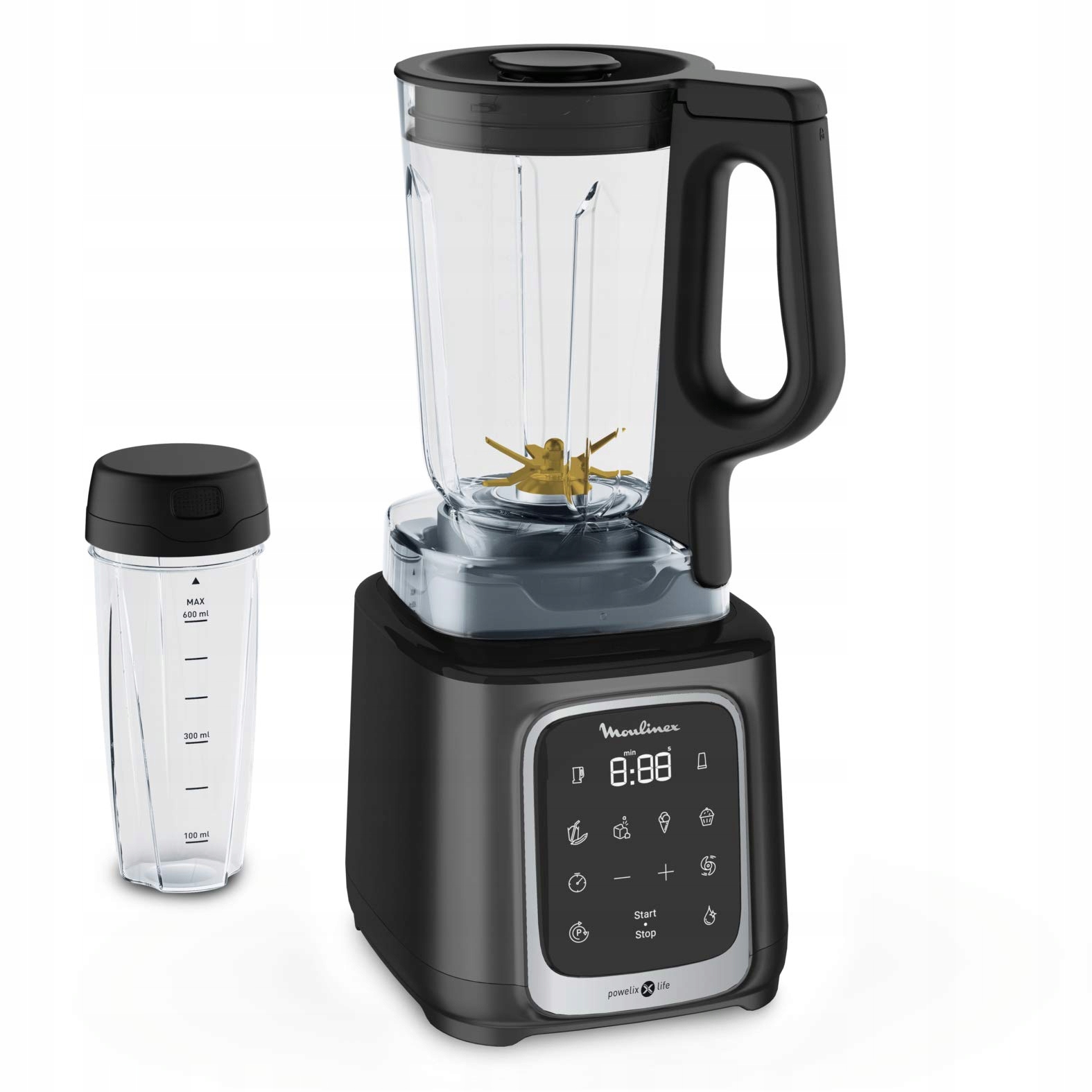 MOULINEX InfinyMix Blender 1600W 5 Programma's Tritan 1,75L BPA-vrij