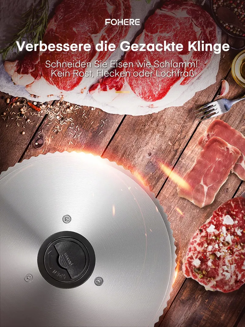 FOHERE 200W Elektrische Snijmachine Brood Vlees Fruit — foto 5