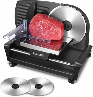 FOHERE 200W Elektrische Snijmachine Brood Vlees Fruit — miniatuur 10