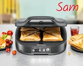 ROMMELSBACHER Tosti-ijzer ST1800 4XL Antiaanbak 1800W Grijs — miniatuur 3