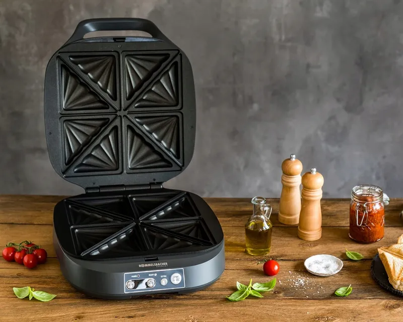 ROMMELSBACHER Tosti-ijzer ST1800 4XL Antiaanbak 1800W Grijs — foto 6