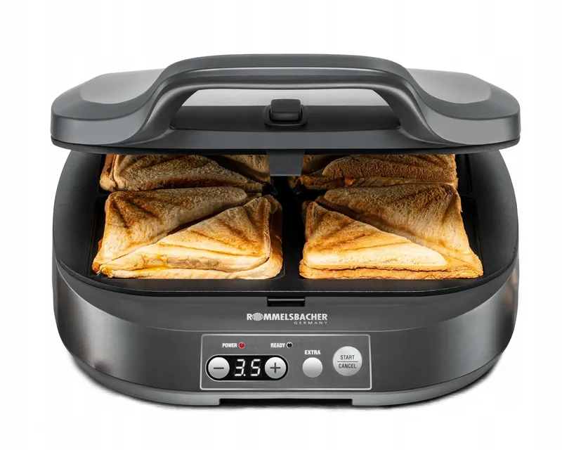 ROMMELSBACHER Tosti-ijzer ST1800 4XL Antiaanbak 1800W Grijs — foto 1
