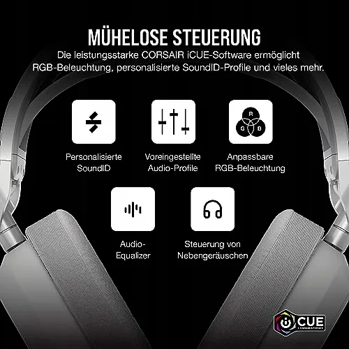 CORSAIR HS80 MAX Draadloze Gaming Headset Wit — foto 8