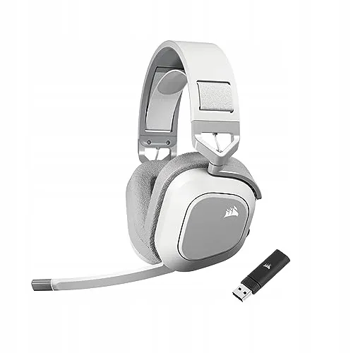 CORSAIR HS80 MAX Draadloze Gaming Headset Wit — foto 1