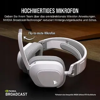CORSAIR HS80 MAX Draadloze Gaming Headset Wit — miniatuur 6