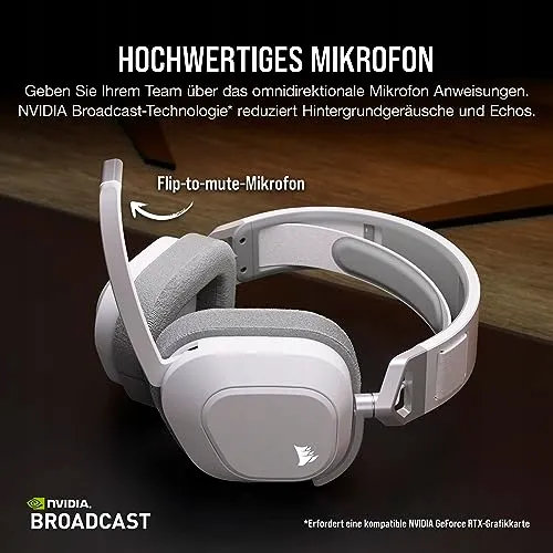 CORSAIR HS80 MAX Draadloze Gaming Headset Wit — foto 6
