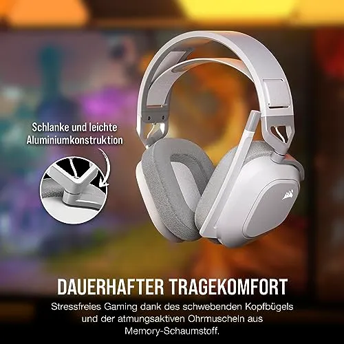 CORSAIR HS80 MAX Draadloze Gaming Headset Wit — foto 4