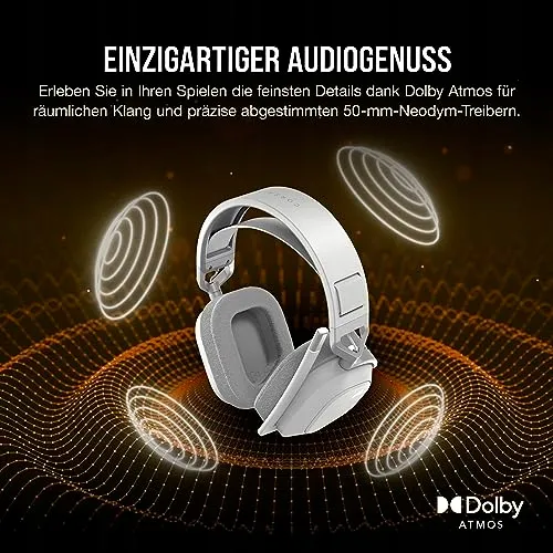 CORSAIR HS80 MAX Draadloze Gaming Headset Wit — foto 5