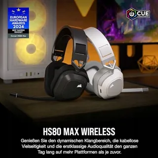 CORSAIR HS80 MAX Draadloze Gaming Headset Wit — miniatuur 2