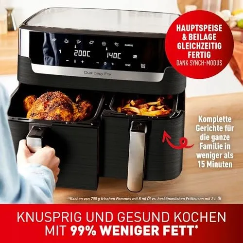 TEFAL Dual Easy Fry Airfryer 5,2L+3,1L Twee Kamers 7 Programma's — foto 3