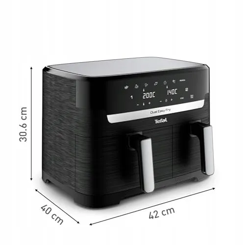 TEFAL Dual Easy Fry Airfryer 5,2L+3,1L Twee Kamers 7 Programma's — foto 9