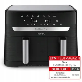 TEFAL Dual Easy Fry Airfryer 5,2L+3,1L Twee Kamers 7 Programma's — miniatuur 2