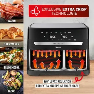 TEFAL Dual Easy Fry Airfryer 5,2L+3,1L Twee Kamers 7 Programma's — miniatuur 8