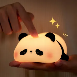 AMMTOO Nachtlamp Kinderen Panda Touch Siliconen USB — miniatuur 1