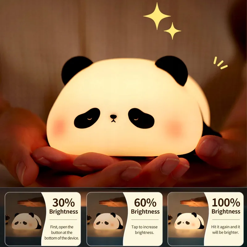 AMMTOO Nachtlamp Kinderen Panda Touch Siliconen USB — foto 2