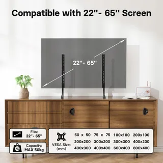 BONTEC Universele TV Poten 22-65" LCD LED Verstelbaar VESA 800x400 — miniatuur 5