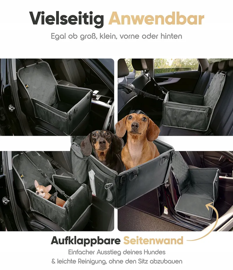 HELDENWERK Hondenautostoel Extra Stevig Waterdicht Zwart Grijs β foto 8