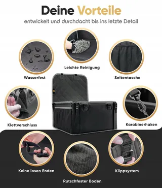 HELDENWERK Hondenautostoel Extra Stevig Waterdicht Zwart Grijs — miniatuur 3