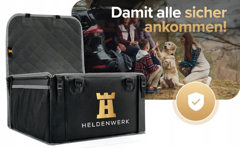 HELDENWERK Hondenautostoel Extra Stevig Waterdicht Zwart Grijs β foto 9