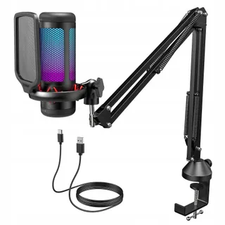 TONOR RGB Gaming USB Microfoon PC Set Streaming TC310+ — miniatuur 1