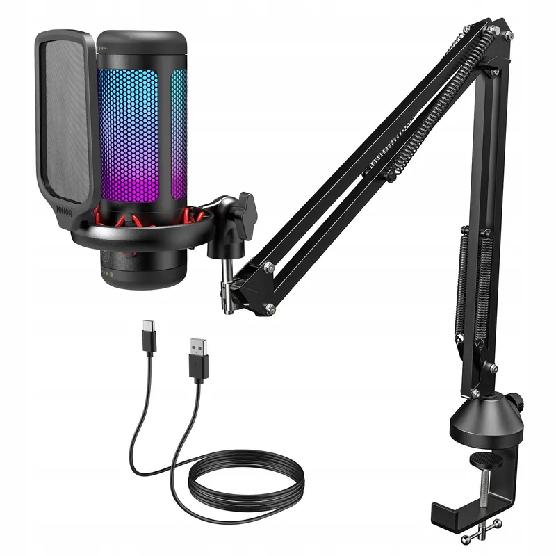 TONOR RGB Gaming USB Microfoon PC Set Streaming TC310+ — foto 1