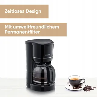 SEVERIN KA 4320 Koffiezetapparaat Glazen Kan 10 Kopjes Filter Zwart — miniatuur 2
