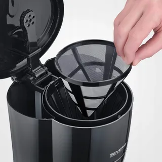 SEVERIN KA 4320 Koffiezetapparaat Glazen Kan 10 Kopjes Filter Zwart — miniatuur 6
