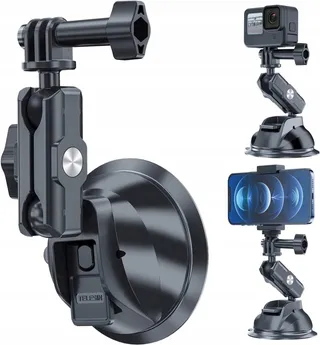 TELESIN Zuignap Automount GoPro DJI Insta360 Voorruit Dashboard — miniatuur 1