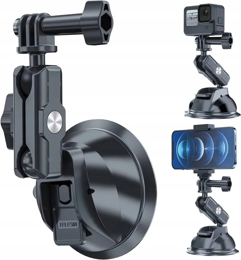 TELESIN Zuignap Automount GoPro DJI Insta360 Voorruit Dashboard — foto 1
