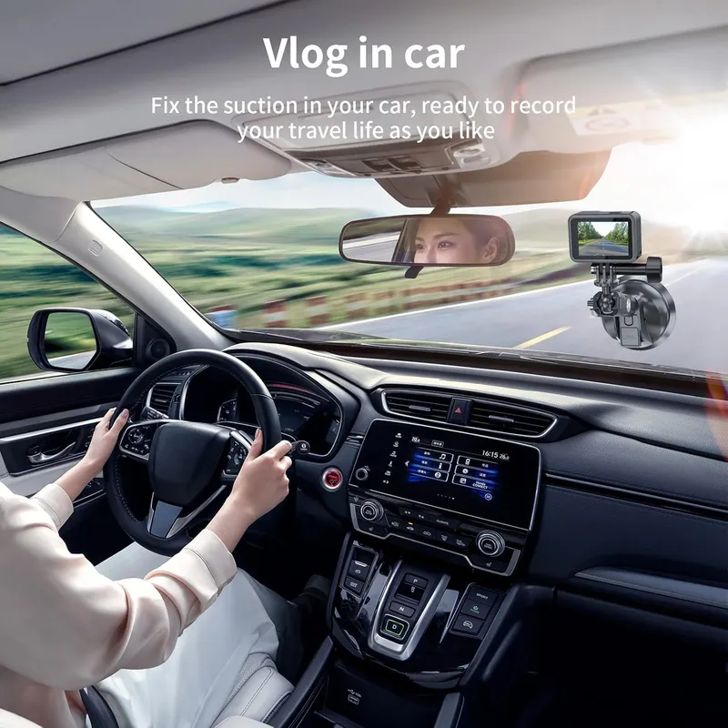 TELESIN Zuignap Automount GoPro DJI Insta360 Voorruit Dashboard — foto 5