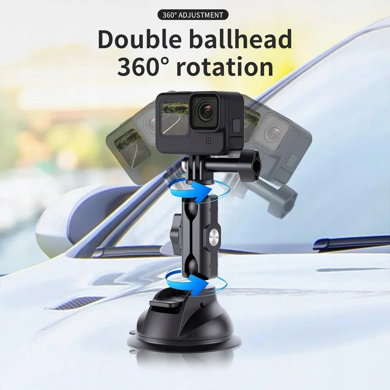 TELESIN Zuignap Automount GoPro DJI Insta360 Voorruit Dashboard — foto 2