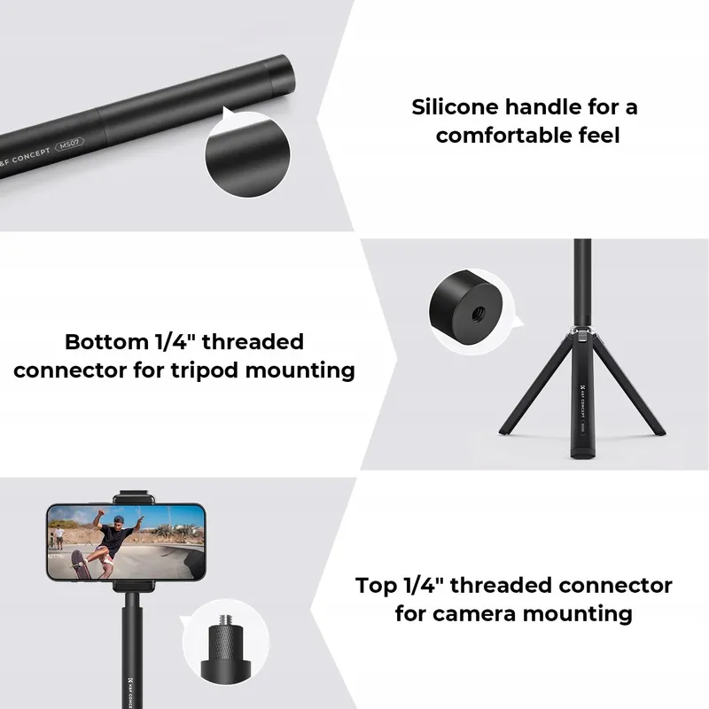 K&F CONCEPT MS07 Selfiestick Monopod 153cm GoPro Insta360 DJI — foto 5