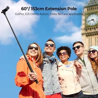 K&F CONCEPT MS07 Selfiestick Monopod 153cm GoPro Insta360 DJI — miniatuur 2