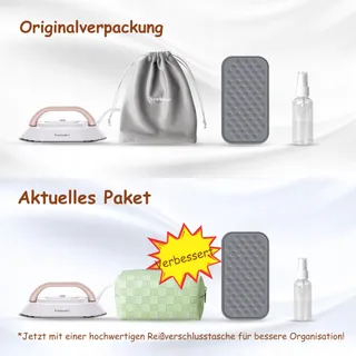 NEWBEALER Mini Reisstrijkijzer Universele Spanning Compact Goud — miniatuur 9