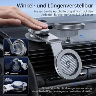 SYNCWIRE MagSafe Autohouder Universeel Tesla Kevlar Zilver — miniatuur 5