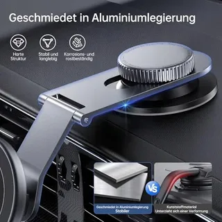 SYNCWIRE MagSafe Autohouder Universeel Tesla Kevlar Zilver — miniatuur 2