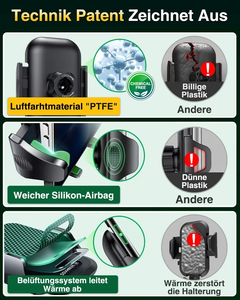 VANMASS Autohouder 2025 Groen Voor iPhone 16 Pro — foto 5