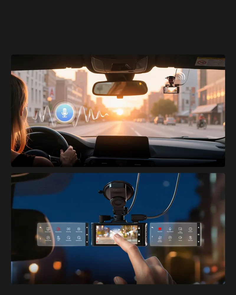 REDTIGER 4K Dashcam Voor Achter Touchscreen GPS WiFi 128GB — foto 10