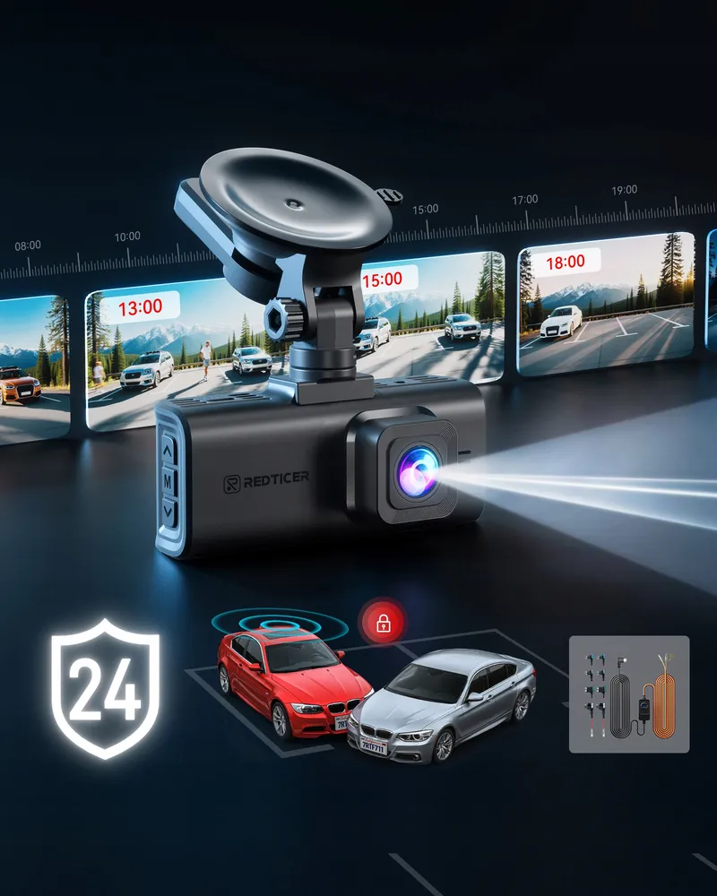 REDTIGER 4K Dashcam Voor Achter Touchscreen GPS WiFi 128GB — foto 12