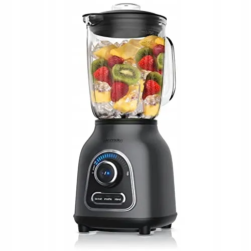 ARENDO Blender RVS 1400W 1,75L Glazen Kan — foto 2
