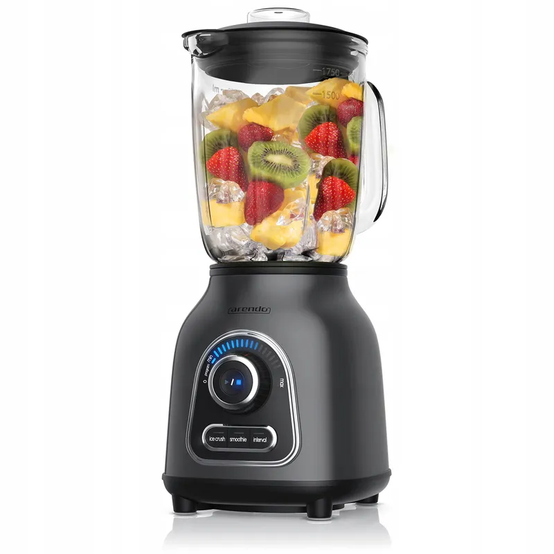ARENDO Blender RVS 1400W 1,75L Glazen Kan — foto 1