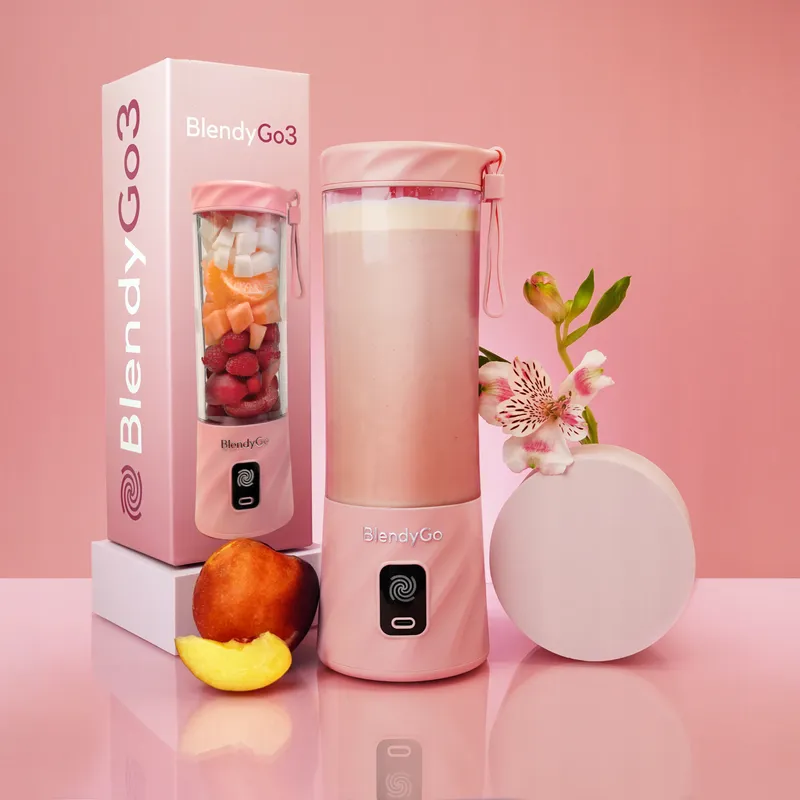 BLENDYGO 3 Mini Draagbare Smoothieblender USB-C 550ml BPA-Vrij Roze — foto 12