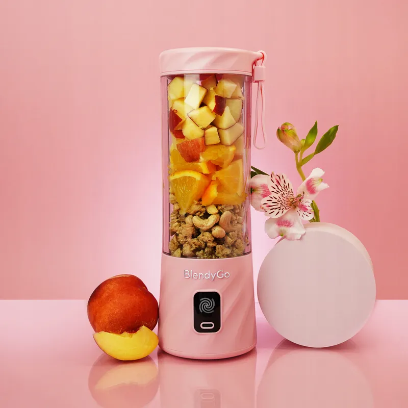 BLENDYGO 3 Mini Draagbare Smoothieblender USB-C 550ml BPA-Vrij Roze — foto 10