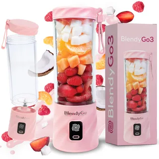 BLENDYGO 3 Mini Draagbare Smoothieblender USB-C 550ml BPA-Vrij Roze