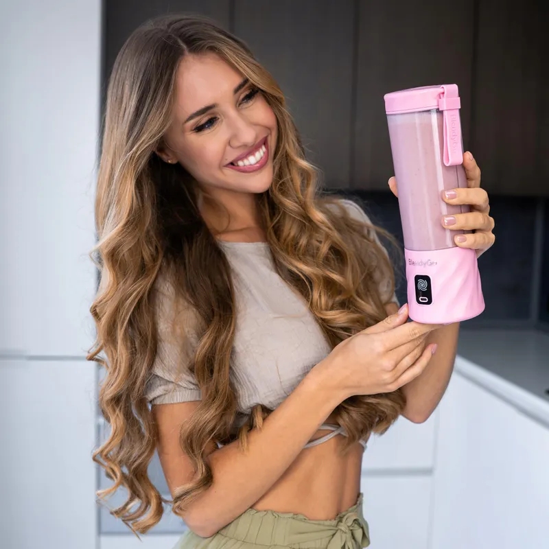 BLENDYGO 3 Mini Draagbare Smoothieblender USB-C 550ml BPA-Vrij Roze — foto 2