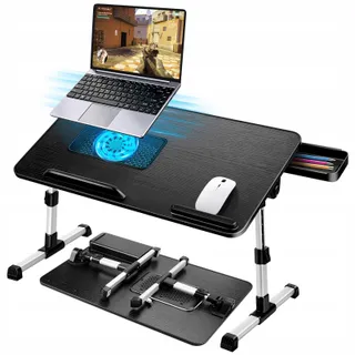 AIROPEN Laptoptafel Voor Bed Verstelbaar Koelventilator Lade — miniatuur 1