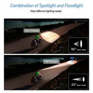 Blukar LED Hoofdlamp Oplaadbaar 2000L Waterdicht Jogging — miniatuur 4