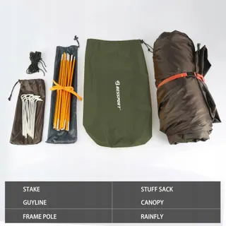 BESSPORT Tent 2 Personen Lichtgewicht Waterdicht Camping — miniatuur 6