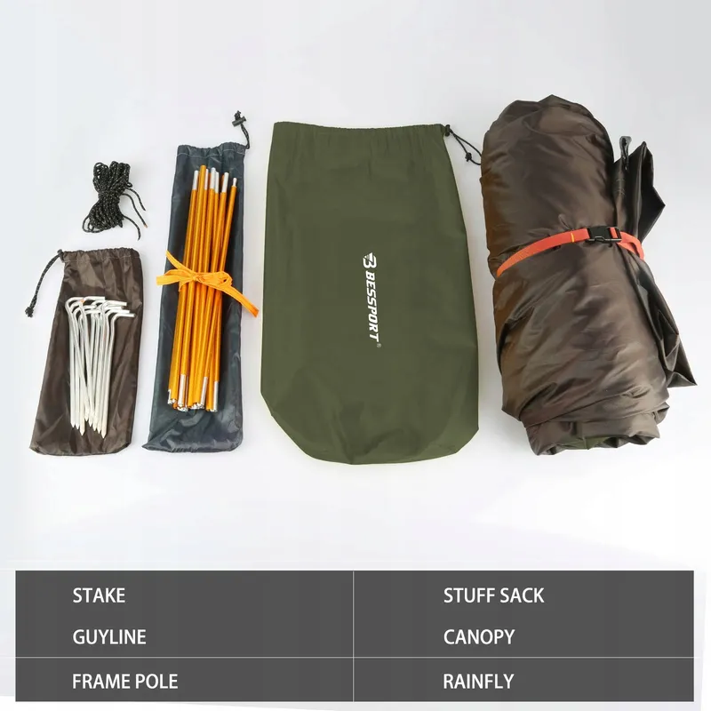 BESSPORT Tent 2 Personen Lichtgewicht Waterdicht Camping — foto 6