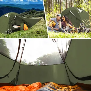 BESSPORT Tent 2 Personen Lichtgewicht Waterdicht Camping — miniatuur 5